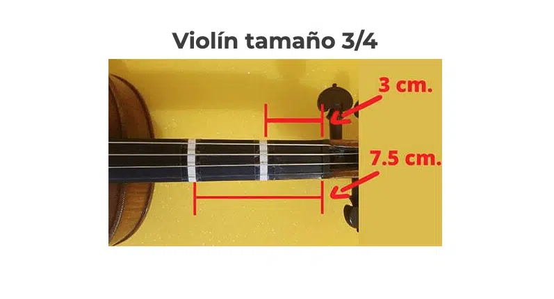 Medidas para marcas 3:4 clases de violin online gratis